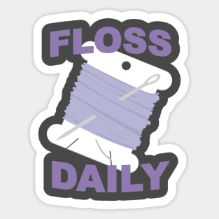 Funny Cross Stitch and Embroidery Floss Daily Floss Bobbin Sticker